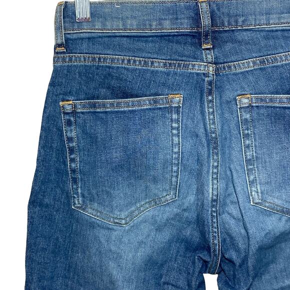 Everlane Ankle Jeans High Waist Medium Blue Wash Stretch Denim Relaxed Size 27 - Picture 13 of 16